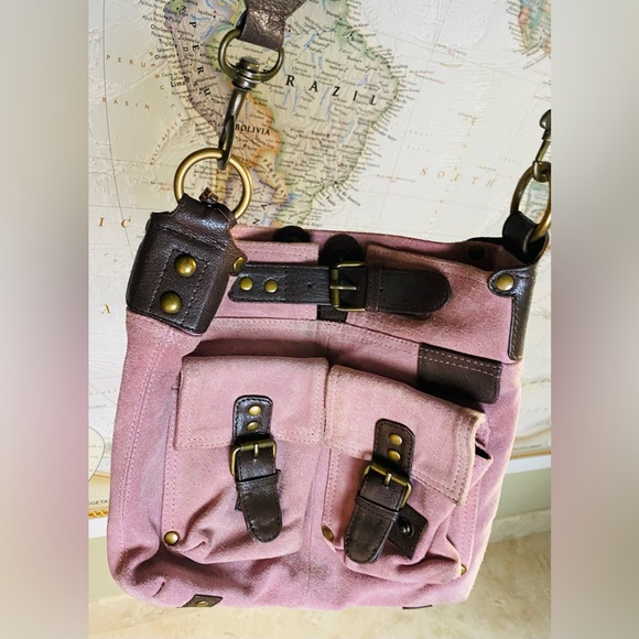 Sundance Rose Suede Cross Body Bag - Picture 3 of 7